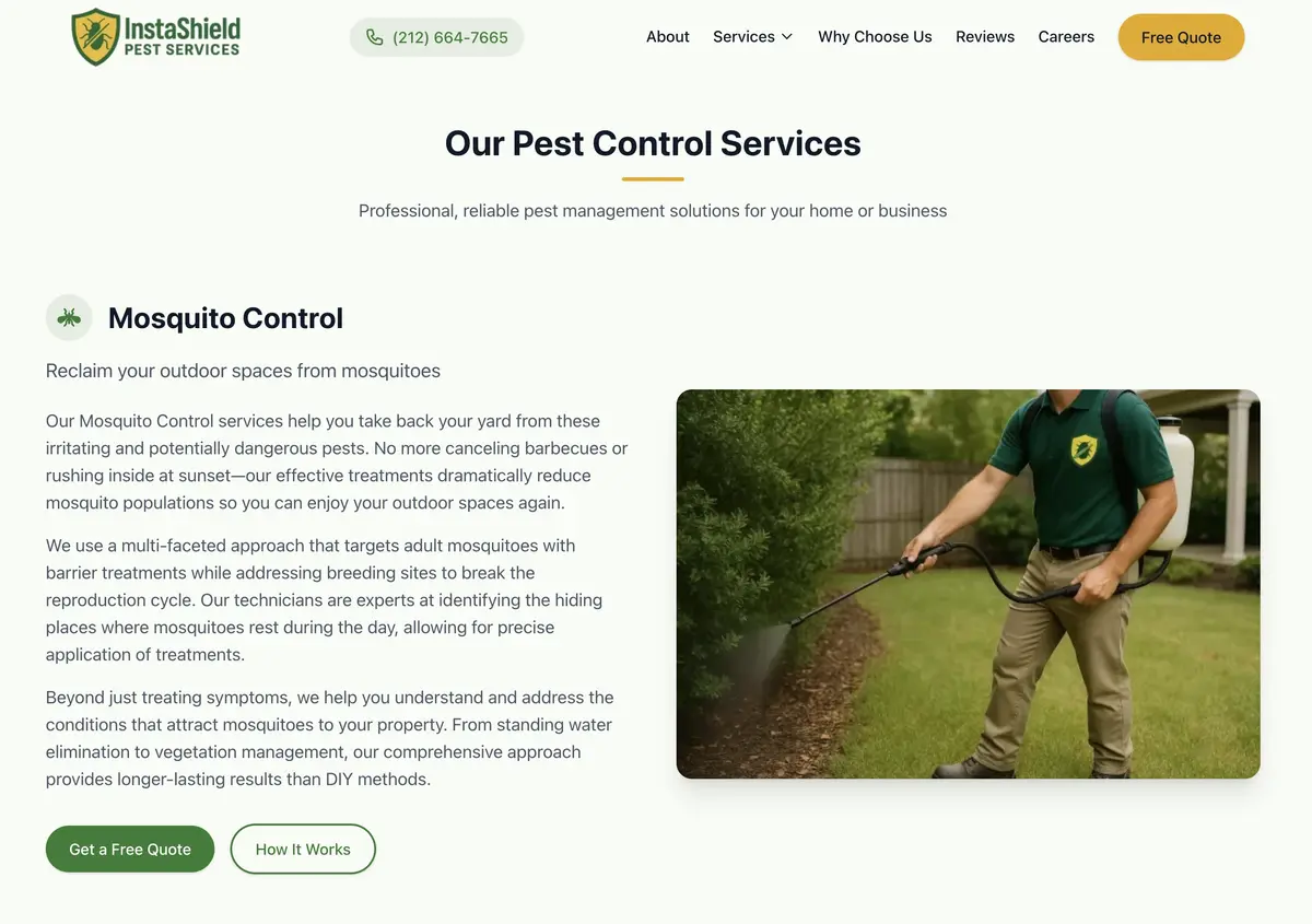 Pest Control Website Design