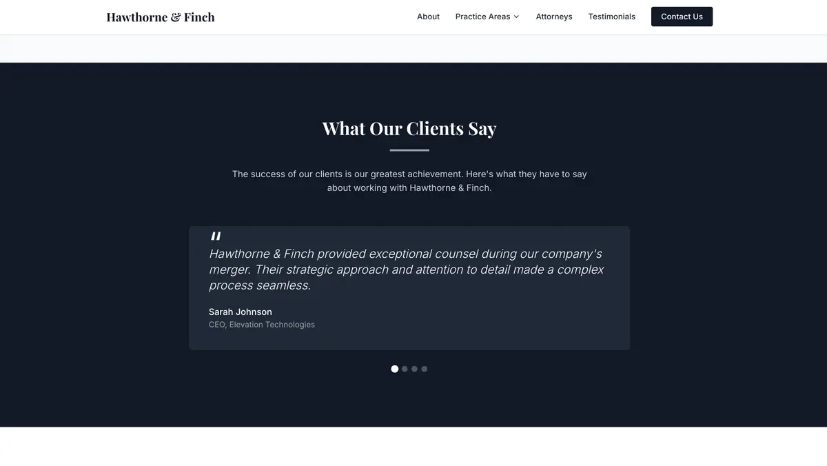 Hawthorne & Finch Law - Practice Areas