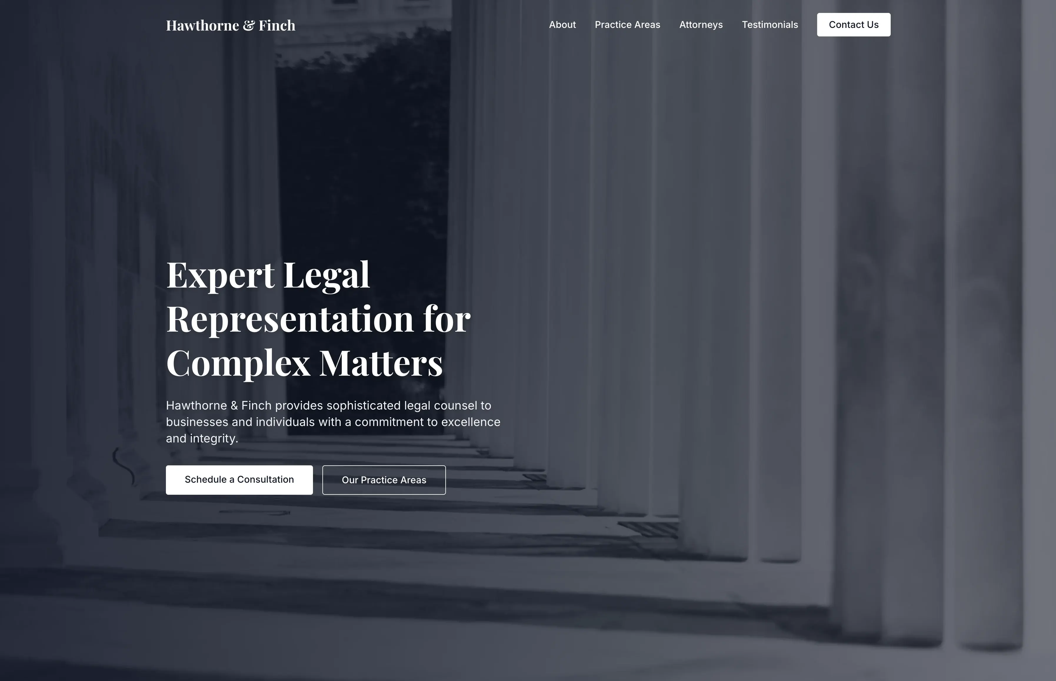 Hawthorne & Finch Law Website Case Study